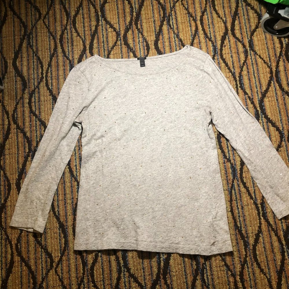 J Crew Long Sleeve Jeweled Shirt